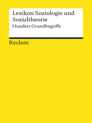 cover image of Lexikon Soziologie und Sozialtheorie